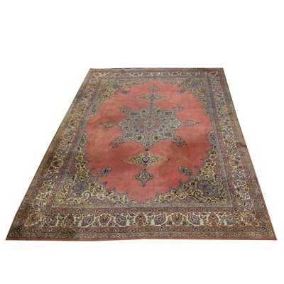 Lot 566 - Persian carpet with central medallion