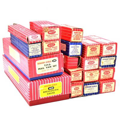 Lot 344 - Nineteen Hornby Dublo OO gauge freight cars, boxed
