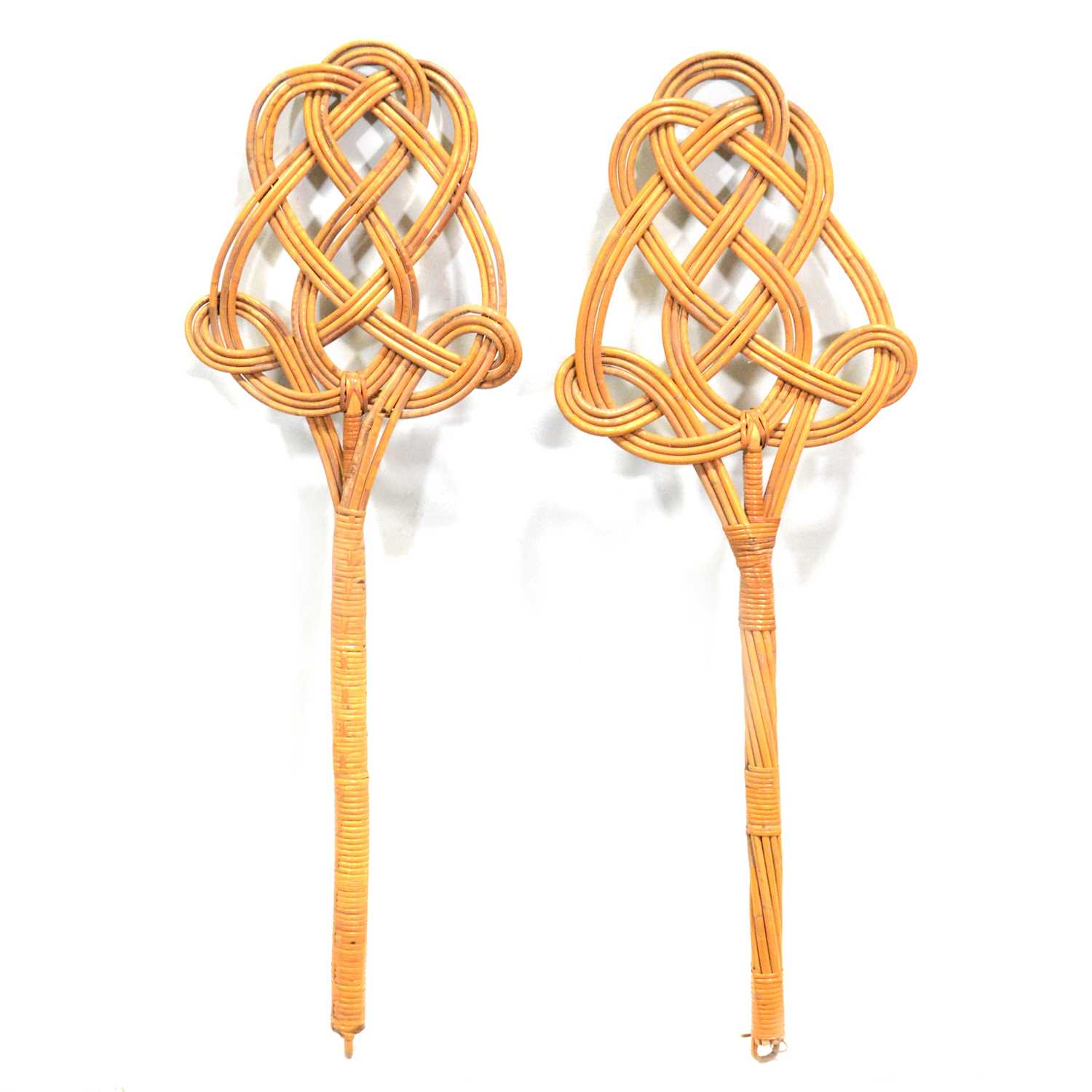 Lot 98 - Two rattan carpet beaters