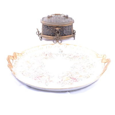 Lot 149 - Palais Royal encrier and a Limoges cabaret tray