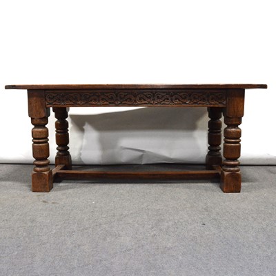 Lot 450 - Oak dining table, 20th Century