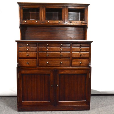 Lot 397 - Mahogany dentists cabinet, perhaps American