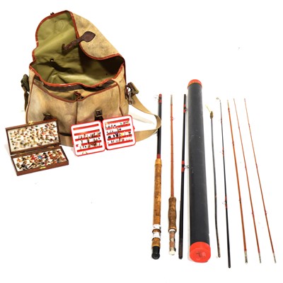 Lot 265 - Collection of fishing rods, tackle and accessories