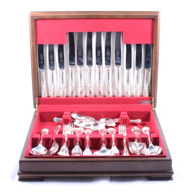 Lot 242 - Silver plated canteen of cutlery