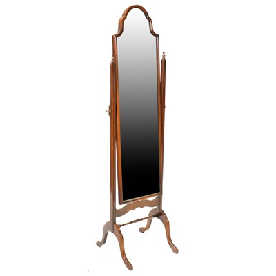 Lot 454 - Mahogany framed cheval mirror