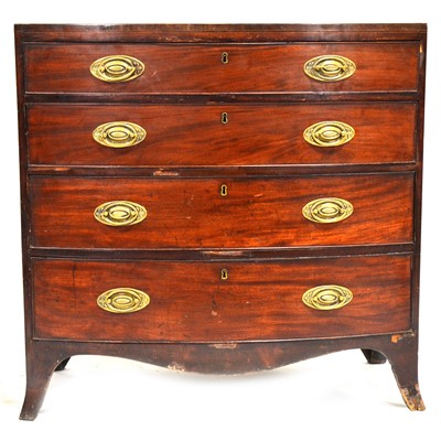 Lot 487 - Victorian mahogany bowfront chest of drawers