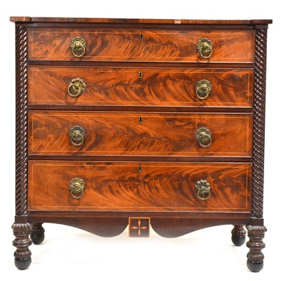 Lot 455 - Regency mahogany chest of drawers
