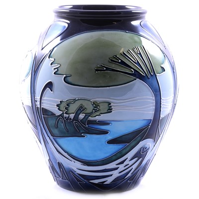 Lot 23 - Emma Bossons for Moorcroft Pottery, a large 'Knypersley' pattern vase