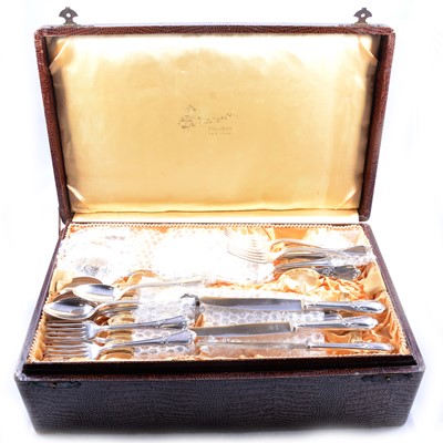 Lot 167 - Widmann & Sohn canteen of silver-plated cutlery, another part canteen, and cake forks.
