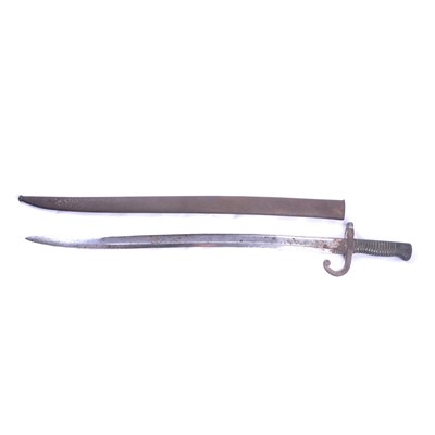 Lot 198 - A French bayonet with scabbard