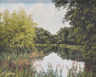 Lot 238 - Neil Spilman, Sunlight on Frost - Hollicam, Winter riverscape, and Summer riverscape.