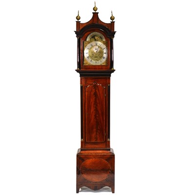 Lot 341 - Mahogany longcase clock