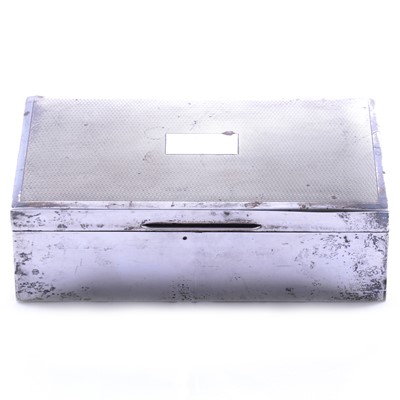 Lot 337 - Silver cigarette / jewel box, Harman Brothers, Birmingham 1966.