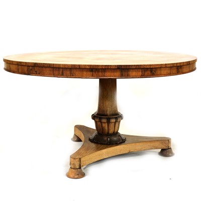 Lot 448 - William IV rosewood pedestal breakfast table