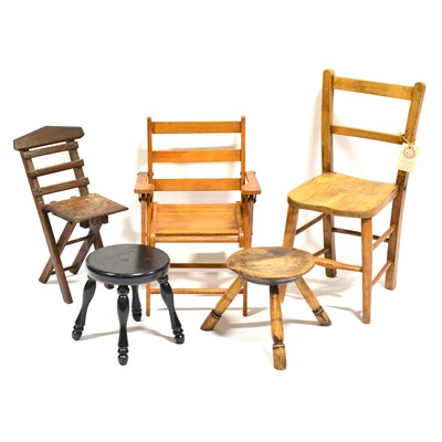Lot 377 - Small group of child's furniture