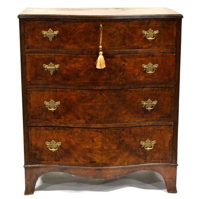 Lot 404 - Walnut chest of drawers, 20th Century
