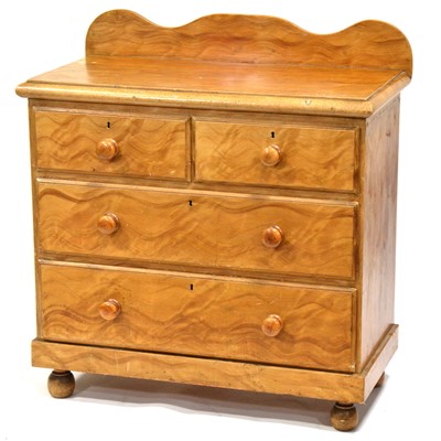 Lot 401 - Victorian painted pine chest of drawers