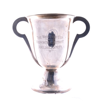 Lot 329 - Silver trophy, The Westerby Cup, Kibworth & District Angling Society