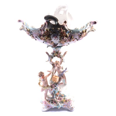 Lot 143A - Dresden porcelain figural centre bowl