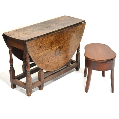 Lot 508 - Oak Gateleg table and Bideta mahogany bidet