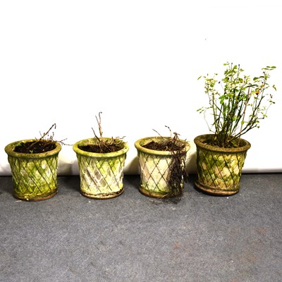 Lot 480 - Four reconstituted stone garden planters