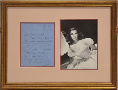 Lot 14A - Gone with The Wind - Cinematic programme, Viviene Leigh and Olivia de Haviland autographs.