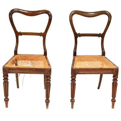 Lot 400 - Pair of Regency rosewood dining chairs, stamped 'Gillows Lancaster'