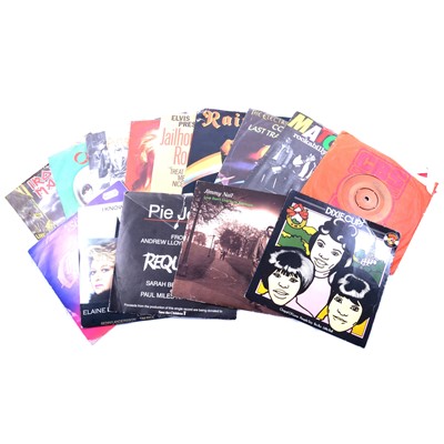 Lot 278A - Collection of 7" vinyl records, Iron Maiden, Queen, Sham 69, Blondie and others.