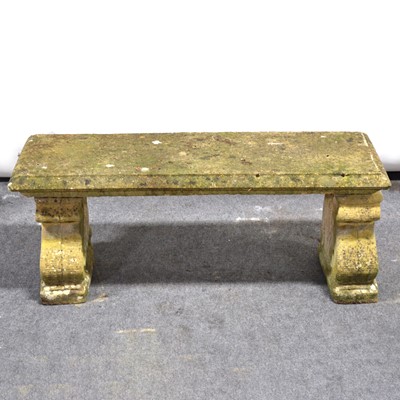 Lot 490 - Reconstituted stone garden bench