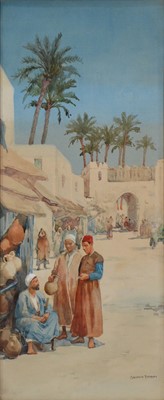 Lot 417 - Giovanni Barbaro, Arabian town scenes, a pair