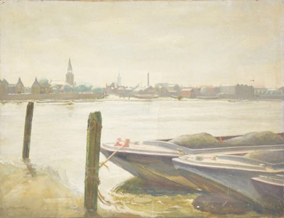 Lot 303 - Leighton Hall Woollatt, From Cremorne and Canon Street Station from Bankside
