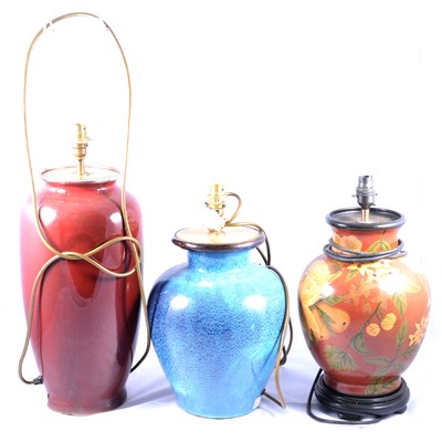 Lot 453 - Five contemporary table lamps