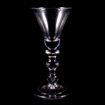 Lot 3 - Balustroid wine glass, circa 1730