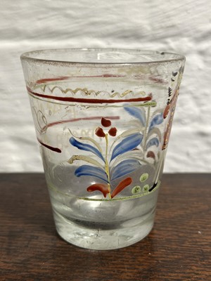 Lot 5 - Cut glass rummer, circa 1790 and a German beaker