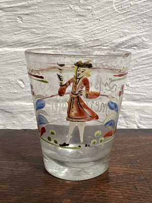 Lot 5 - Cut glass rummer, circa 1790 and a German beaker