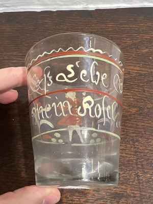 Lot 5 - Cut glass rummer, circa 1790 and a German beaker