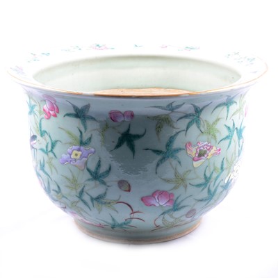 Lot 127 - Chinese celadon ground planter/ jardiniere