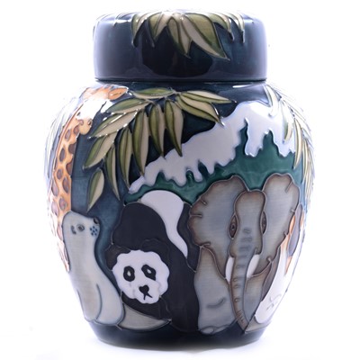 Lot 24 - Rachel Bishop for Moorcroft Pottery, a large 'Noah's Ark' ginger jar and cover