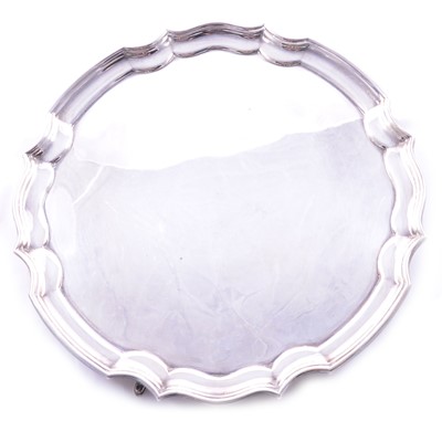Lot 352 - Silver salver, Bert Gordon, Birmingham 1973.
