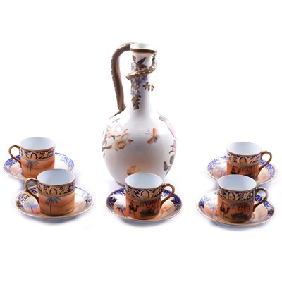 Lot 146 - Royal Worcester ewer with Dragon handle, and a Noritake part coffee set