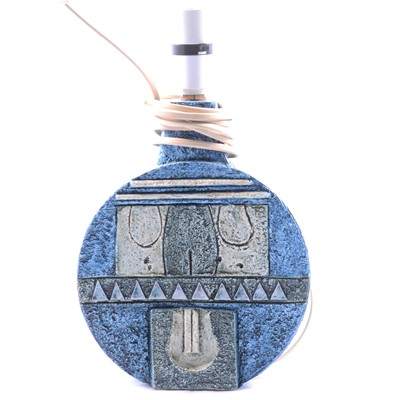 Lot 59 - Louise Jinks for Troika Pottery, a Wheel form lamp base