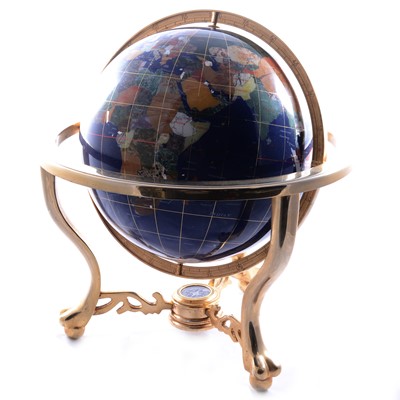 Lot 209 - Modern gemstone globe