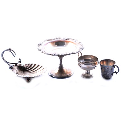 Lot 328 - Small collection of silver and plated ware