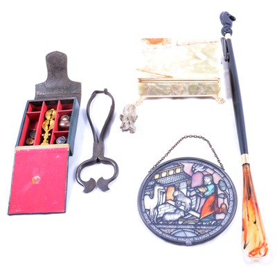Lot 217 - Pair of Victorin sugar scissors, etc.