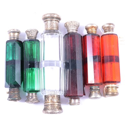 Lot 361 - Victorian double ended scent bottle and others