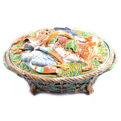 Lot 52 - Minton majolica game pie dish
