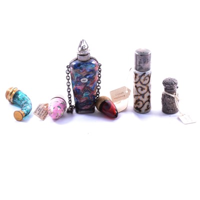 Lot 368 - Six various scent and smelling salts bottles
