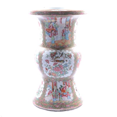 Lot 95 - Large Cantonese porcelain famille rose vase