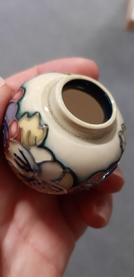 Lot 134 - Five miniature Moorcroft Pottery vases