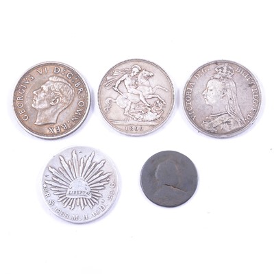 Lot 239 - A collection of George I and later coins, and USA bank notes